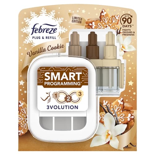 Febreze 3Volution Air Freshener Plug In Starter Kit Vanilla Cookie 20ml